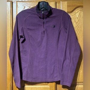 The North Face Women's Purple Light Quarter-Zip Fleece Pullover Small